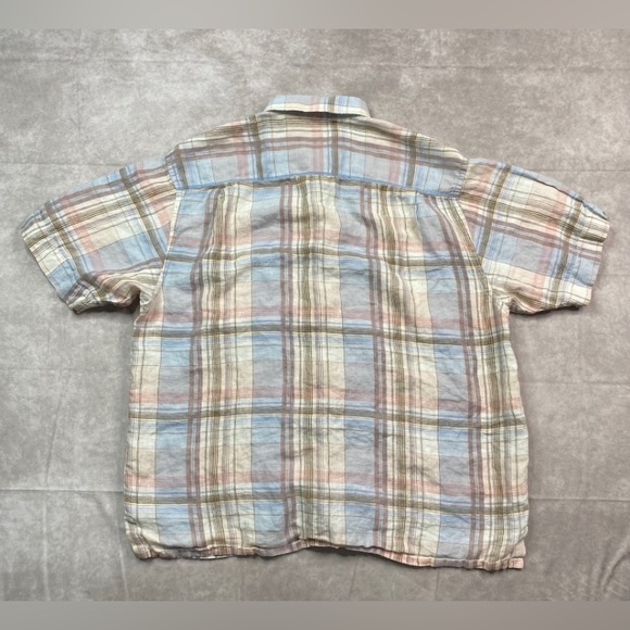 Tommy Bahama Shirt Men's XL Plaid Linen Button Lightweight Summer Casual Beach - Picture 3 of 14